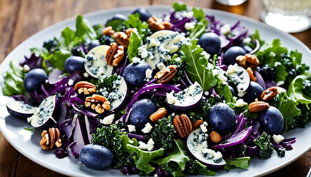 blue vegetable salad