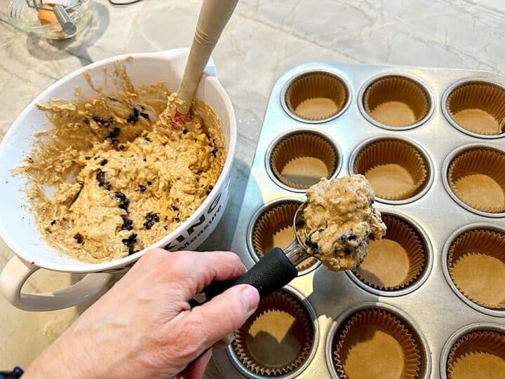 Scoop the batter into a muffin tin. Photo credit: Jani H. Leuschel