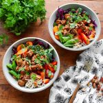 Tempeh Cold Noodle Salad with Peanut Dressing