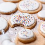 Cookies decorated with vegan royal icing